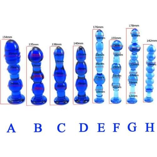 1PCS Pyrex Glass Anal Beads Unisex Anal Butt Plug Sex Toys for Women Anal Masturbation Stimulator Adult Sex Products for Men