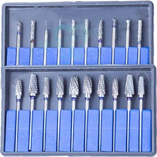 2 Box/20pcs Dental Tungsten Steel Burs Drills Nitrate 2.35mm Dental Lab Titanium Nitrate Carbide Burs Dentistry 2.35 Polisher