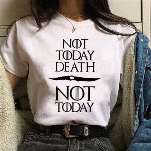 2021 Womens T-shirt Nope Not Today Satan Harajuku T-shirt Ullzang Kawaii Top T-shirt Ladies Cartoon Printing Oversized T-shirt