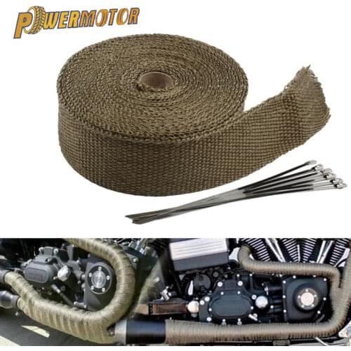 5cm*5M Motorcycle Exhaust Thermal Exhaust Tape Header Heat Wrap Resistant Downpipe For Motorcycle Car Accessories