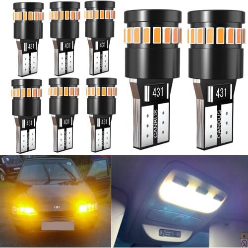 8X White W5W LED Lights Error Free Canbus DC 12V 168 T10 LED For BMW mini Cooper F54 F55 F56 R52 R53 R55 R56 Parking Lights