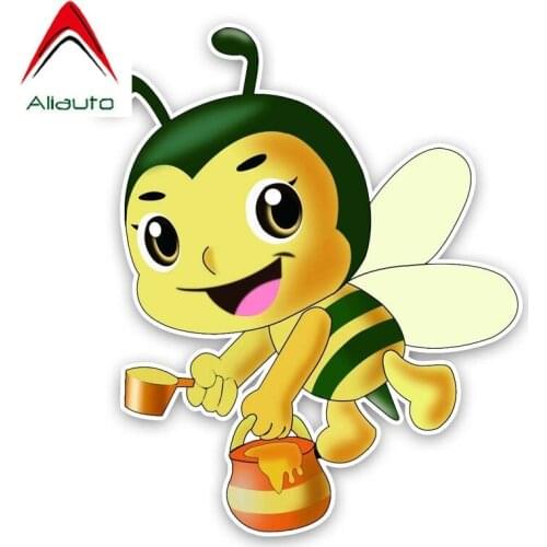 Aliauto Funny Car Sticker Bees Are Making Honey PVC Interesting Decal Accessories for Volkswagen Polo Ford BMW Audi.16CM*13CM