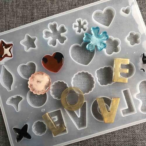 Aouke Love Silicone Mould DIY UV Resin Decorative Craft Jewelry Making Mold Epoxy Resin Molds for Jewelry