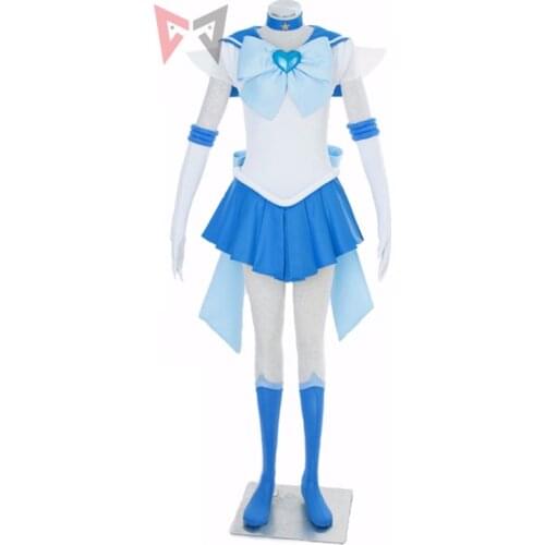 Athemis Anime Sailor Moon Mizuno Ami/Sailor Mercury Super S Cosplay Costume Custom Made Any Size Dress High Quality