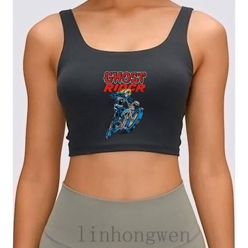 Ghost Rider Vests Super Hot Sale Fitted Letters Tank Top Singlets Designing 100% Cotton Singlet Spring Autumn