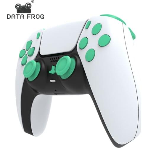 DATA FROG Replacement White Housing Buttons for PlayStation 5 Gamepad Case Repair Parts Kit for PS5 Game Controller Accessories