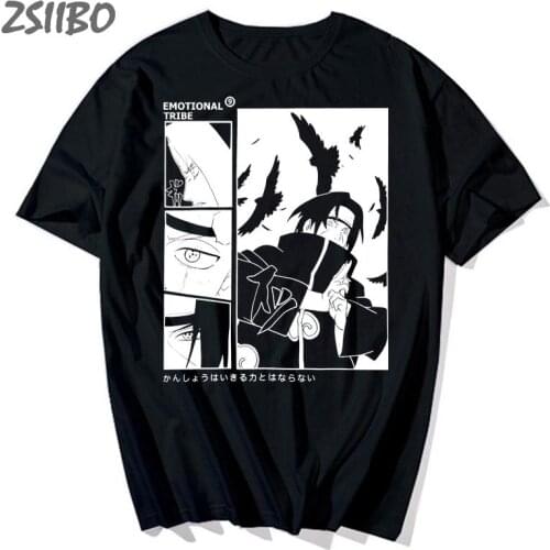 Akatsuki Harajuku Japanese Anime T Shirt Men Contton Retro Funny Cartoon T-shirt Casual Cool Streetwear Tshirt Hip Hop Tops Male