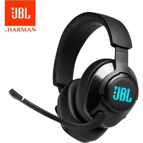JBL Quantum 400 USB over-ear gaming headset with game-chat dial