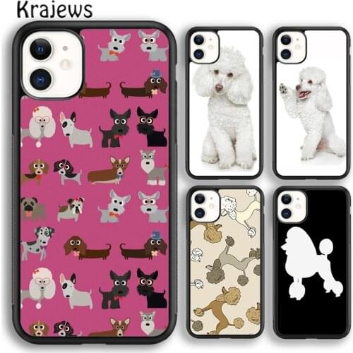 Krajews Beagle Poodle Mum Dog Colorful Phone Case For iPhone 5 6s 7 8 plus X XR XS 11 12 pro max Samsung Galaxy S8 S9 S10 Plus