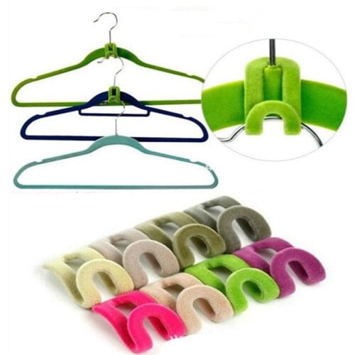 Creative Mini Flocking Clothes Hanger Easy Hook Closet Organizer Home Product
