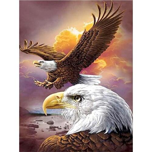 Bald Eagle Animal Diamond Painting Round Full Drill Nouveaute DIY Mosaic Embroidery 5D Cross Stitch Home Decor Gifts