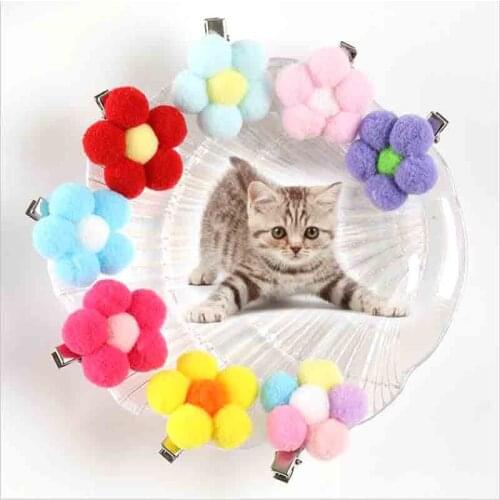 2pcs Fashion Woman Hairpins Dog Girl Hair Clips for Puppy Cat Pet Hair Accessories Decor Pet Supplies