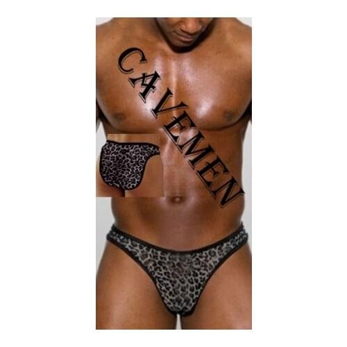Male Wild charm Leopard Briefs *1110*sexy men lingerie T-Back Thong G-String T pants Brief Underwear free shipping