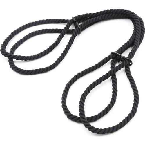 New Adjustable Nylon Leg Irons with Handcuffs Backcourt Footcuff Sex Bandage Sex Games Cosplay Rope BDSM Bondage Set TK-ing