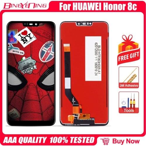 Original for Huawei Honor 8C LCD Display Screen Touch Digitizer Assembly for Honor 8C BKK-AL10 LCD Display 10 Touch Repair Part