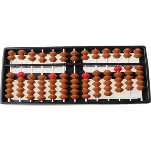 Plastic Abacus Arithmetic Soroban 13 Digits Kids Maths Calculating Tool Toys Q6PD