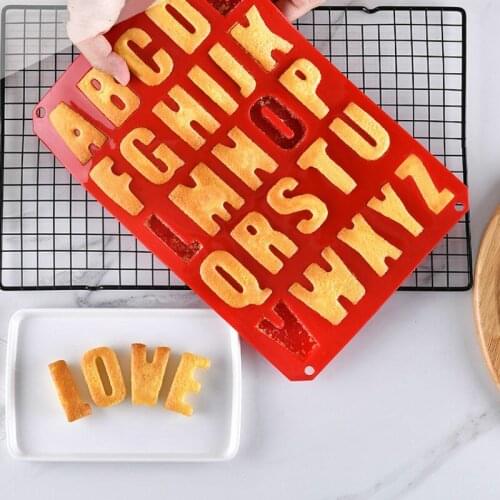 Baking Utensils Silicone Cake Mold Chocolate Mold Letter Silicone Mold Cake DIY Ice Tray baking pan pastel fondant mold