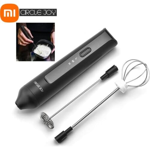 Circle Joy Handheld Electric Milk Frother Coffee Milk Frother Mixer Whisk 3 Gears Adjustment Kitchen Artifact USB Charging