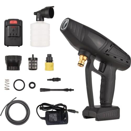 Garden Water Gun Cordless Pressure Washer for Washing Cars Flowers Floors Siding Fences with 24 V Battery 5m Water Inlet Pipe