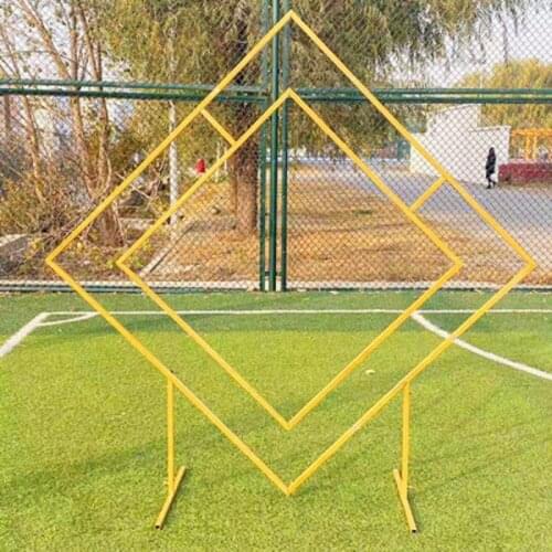 Wedding Arch Rhombus Shelf Backdrop Frame Quadrilateral Geometry Flower Stand Shooting Props Wedding Arrangement Decor