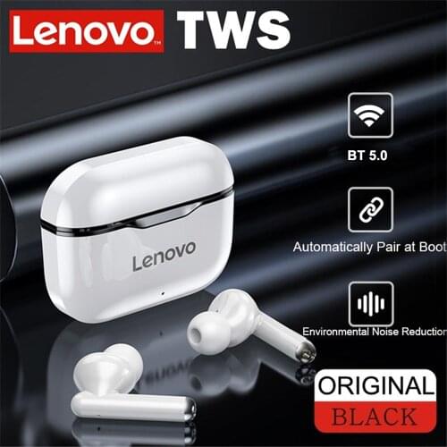 Lenovo LP1 TWS Earbuds True Wireless Headphone Bluetooth 5.0 Touch Control Sport Headset IPX4 Sweatproof with Mic 300mAh Battery