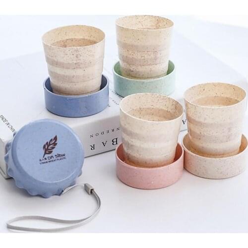 Outdoor Portable Folding Cup Multifunction Creative Telescopic Cup Foldable Silica Mug With Lid Cover Telescopic Drinking Travel