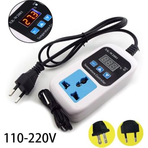 VKS-W2001 Electronic Temperature Control Socket Thermostat Fully Automatic Switch Adjustable Digital Display EU US Plug U27