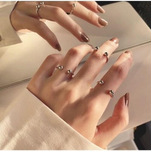Solid 925 sterling silver rings for women Accessories opening ring female fashion personality fine jewelry Minimalist Gift