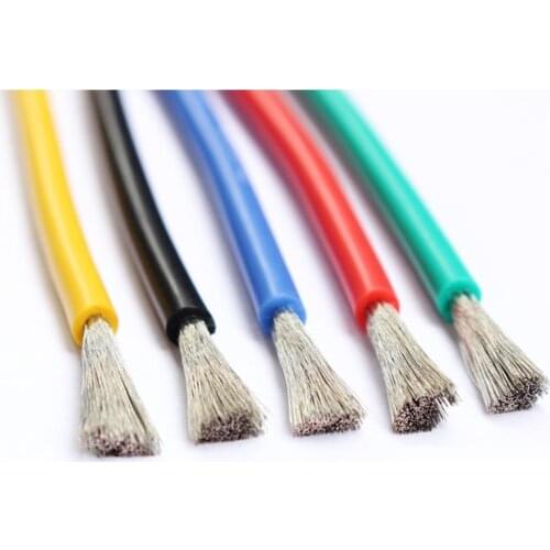 2M Cables Wires 18/20/22/24/26/28/30 AWG Silicone Wire SR Wire Flexible Stranded Copper Electrical Cables 2M For RC