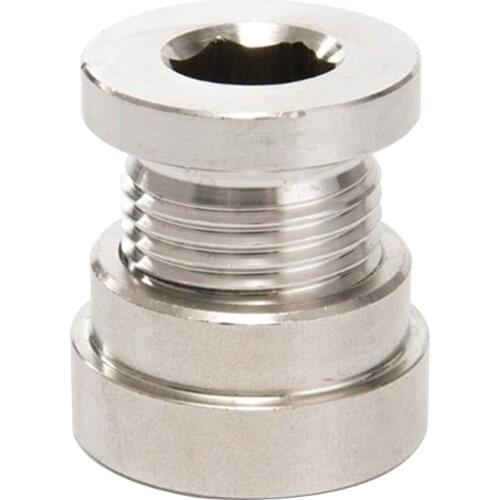 3 pc O2 Oxygen Sensor Weld on Stepped Nut &Cap Bung Stainless Steel M18X1.5mm