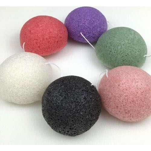4pcs Exfoliator Cleanse Konjac Sponge Natural Konjac Konnyaku Puff Face Wash Cleaning Sponge Esponja Maquiagem Makeup Konjac