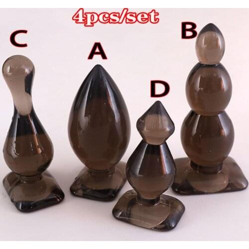 4pcs Silicone Anal Beads Soft Butt Plug Sex Toys For Woman Men Adult Erotic Anal Plug Set Anus Dilator G Spot Buttplug