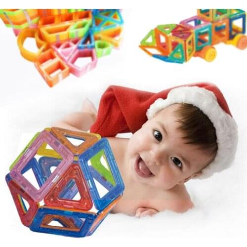 42pcs-185pcs Mini Magnetic Designer Construction Magnet Block Set Model Building Toy Plastic Educational Toys For Children gifts