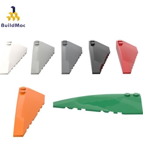 BuildMOC Compatible For 50955 3x10 curved wedge brick For Building Blocks Parts DIY electric Educational