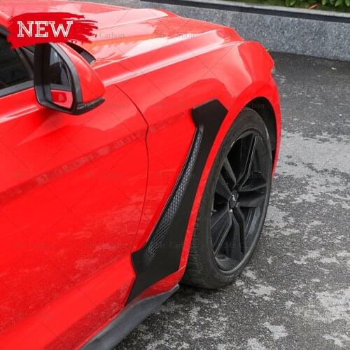 FOR MUSTANG 2015+ GT500 STYLE BLACK MATTE FRONT FENDER VENTS TRIM BODY KIT TUNING PART FOR MUSTANG FRONT AIR DUCT RACING