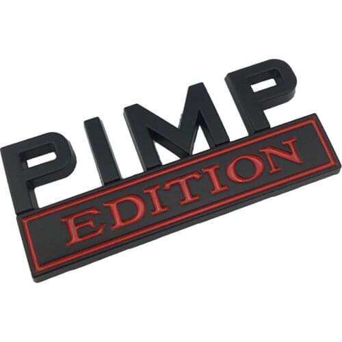 80x30mm Zinc Alloy PIMP EDITION Emblem Badges For Chevy Ford Car Truck 3D Sticker Car Styling Decals