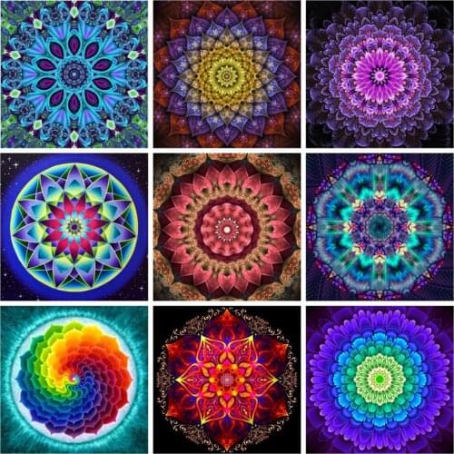 EverShine Diamond Embroidery Mandala Home Decor Diamond Painting Full Square Drill Flower Cross Stitch Handicraft Mosaic Kits