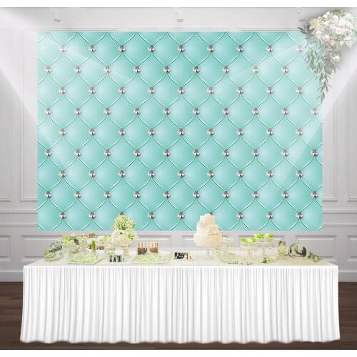 Blue Aqua Turquoise Birthday Photography Backdrops quatrefoil-pattern Tiffanyblue Diamonds Background Photocall Studio Backdrop