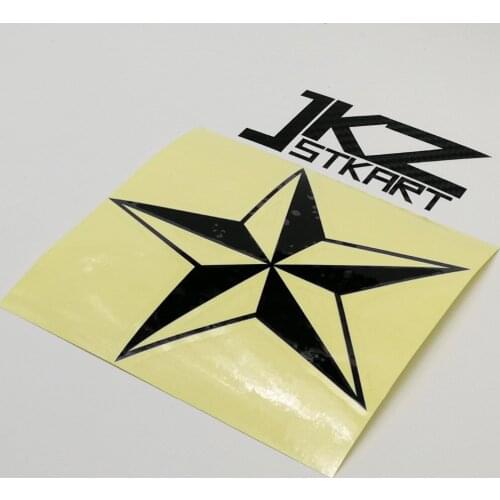 JKZ STKART Vinyl Die Cut Car Stickers Decals Star 12 x 12 cm For Motor Bike Truck Laptop Decorated Stickers