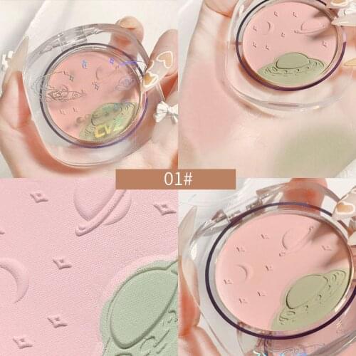 Cosmetic Face Makeup Powder Highlighter Blush Not Fading Long-lasting Waterproof Powder Easy to Apply Natural Shiny Looks TSLM2