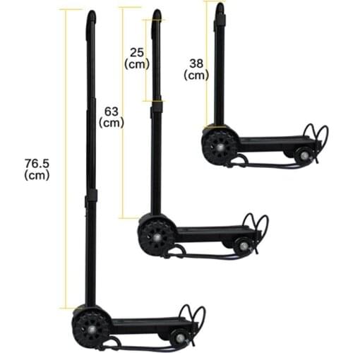 Metal Car Folding Luggage Cart Portable Travel Trailer Household Luggage