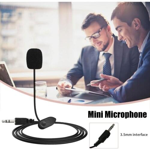 Mini 3.5mm Active Clip Microphone Clip For PC Laptop Wired Lapel Microphone Perfect USB External Mic Audio Adaptor Cable