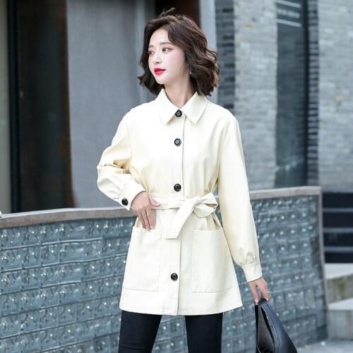 Large Size 3XL PU Leather Coat Women New 2021 Spring Motorcycle Women Leather Jacket Short Slim Autumn Female Clothing Black