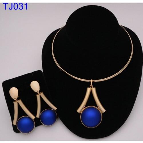 Fashion Bridal Wedding Necklace Earrings Set For Brides Party Accessories Costume Decoration Gifts Women Gold Plated Jewelry