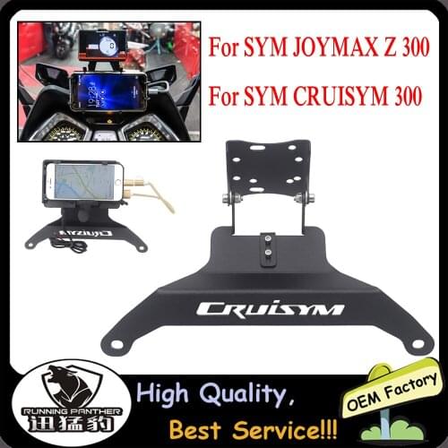 Motorcycle GPS Phone Stand Bracket Holder Navigation Bar For SYM JOYMAX Z 300 for SYM CRUISYM 300 Accessories