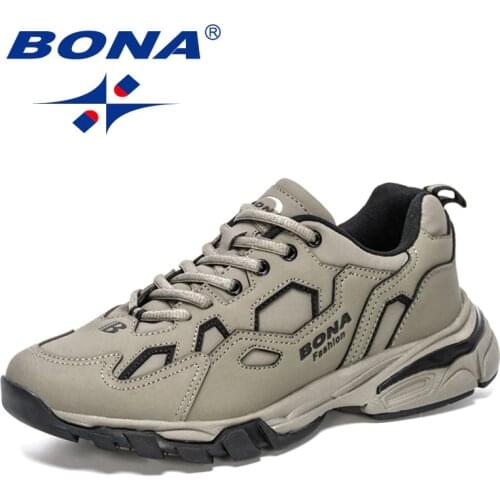 BONA 2021 New Designers Action Leather Top Quality Men Platform Shoes Causal Man Sneaker Chunky Leisure Footwear Mansculino Soft