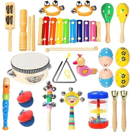 Musical Instruments for Toddler with Carry Bag,22 in 1 Music Percussion Toy Set for Kids with Xylophone,Rhythm Band