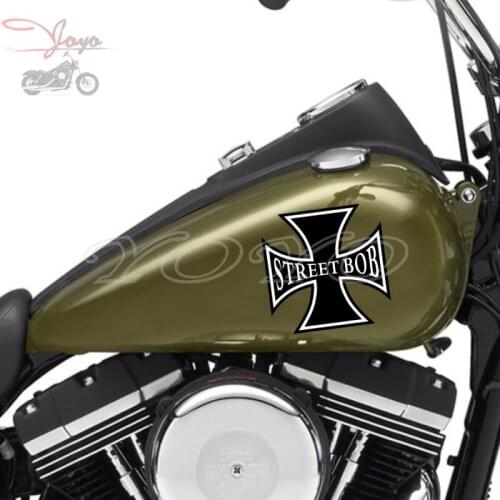 Cross Decal Fairing Stickers Fuel Tank Decals Vinyl Sticker For Harley Dyna FXDB Street Bob