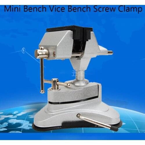 Mini Bench Vice Screw Clamp Grinder Tool Holder Clip-on Plier 360 degree Swivel Bench Vice for Electric Drill Stent SK-293