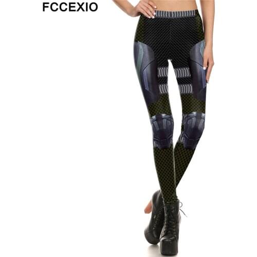 FCCEXZIO New Arrival Leggings Women X-Men Team Cosplay Fitness Legging Slim Workout Legins Plus Size Print Trouser Women Pants